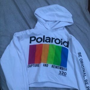 Polaroid cropped hoodie